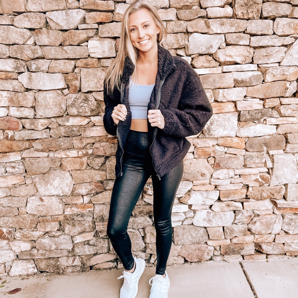 Black teddy Sherpa jacket